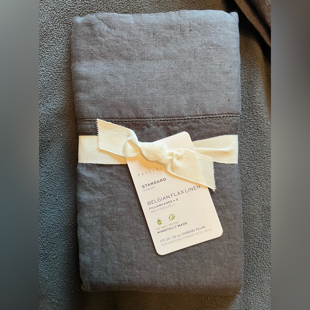 NWT - Belgian Flax Linen Standard Shams